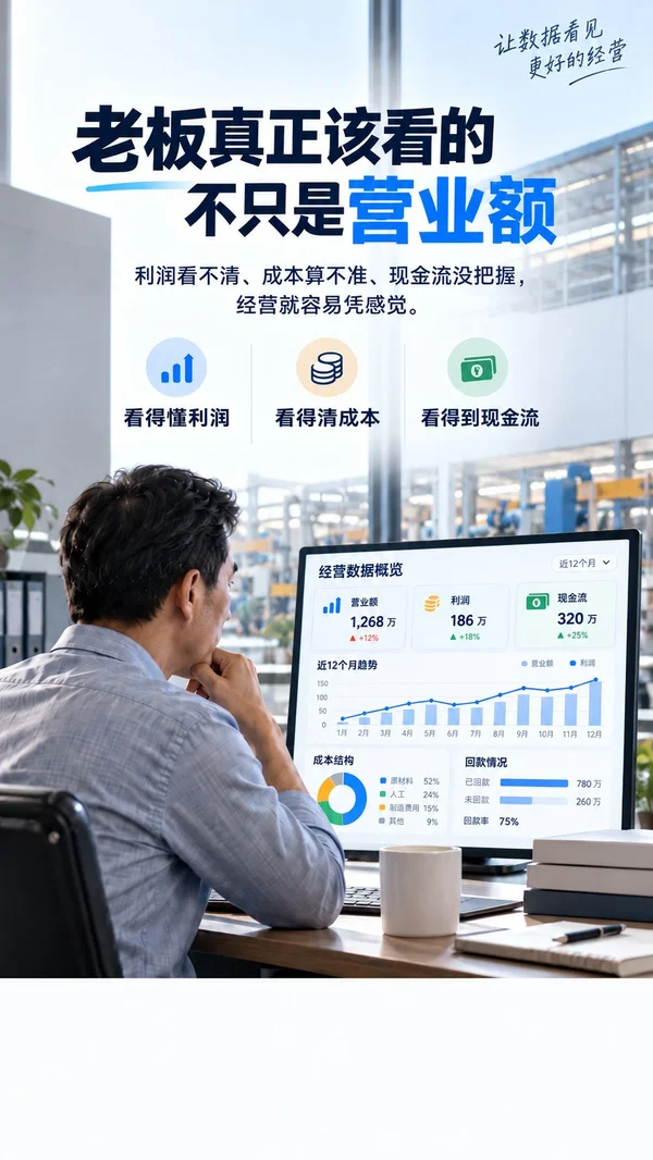 经营账海报：老板真正该看的不只是营业额